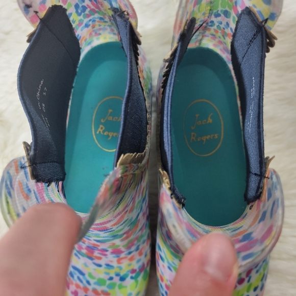 Jack Roger Sallie Rainbow Speckled Chelsea Rain Boots size 8 - Picture 4 of 8